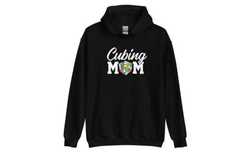 Cubing Mom (Dark) - Rubik's Cube Hoodie -Best Toy Store Cubing Mom Dark Rubiks Cube Hoodie Black S 2