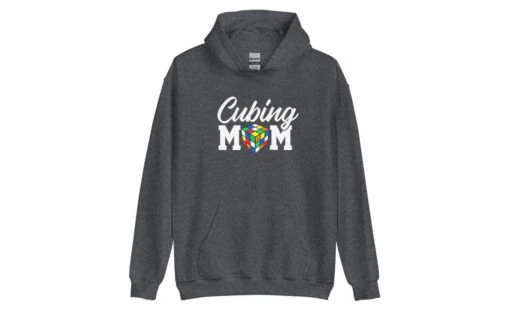 Cubing Mom (Dark) - Rubik's Cube Hoodie -Best Toy Store Cubing Mom Dark Rubiks Cube Hoodie Dark Heather S 5