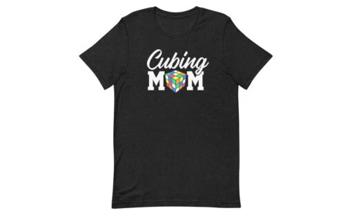 Cubing Mom (Dark) - Rubik's Cube Shirt -Best Toy Store Cubing Mom Dark Rubiks Cube Shirt Black Heather XS 2