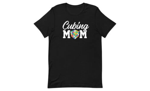 Cubing Mom (Dark) - Rubik's Cube Shirt -Best Toy Store Cubing Mom Dark Rubiks Cube Shirt Black XS