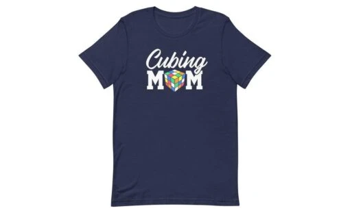 Cubing Mom (Dark) - Rubik's Cube Shirt -Best Toy Store Cubing Mom Dark Rubiks Cube Shirt Navy XS 4