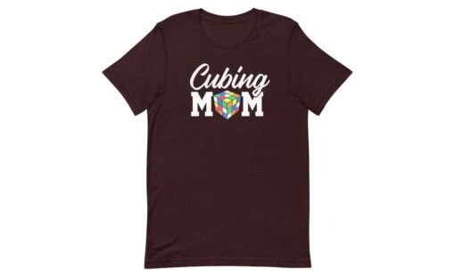 Cubing Mom (Dark) - Rubik's Cube Shirt -Best Toy Store Cubing Mom Dark Rubiks Cube Shirt Oxblood Black S 3