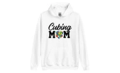 Cubing Mom (Light) - Rubik's Cube Hoodie -Best Toy Store Cubing Mom Light Rubiks Cube Hoodie White S 3