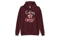 Cubing Mom V2 (Dark) - Rubik's Cube Hoodie -Best Toy Store Cubing Mom V2 Dark Rubiks Cube Hoodie Maroon S 3