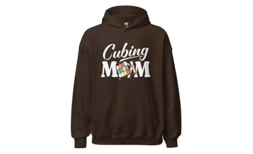 Cubing Mom V4 - Rubik's Cube Hoodie -Best Toy Store Cubing Mom V4 Rubiks Cube Hoodie Dark Chocolate S 4