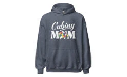 Cubing Mom V4 - Rubik's Cube Hoodie -Best Toy Store Cubing Mom V4 Rubiks Cube Hoodie Heather Sport Dark Navy S 9