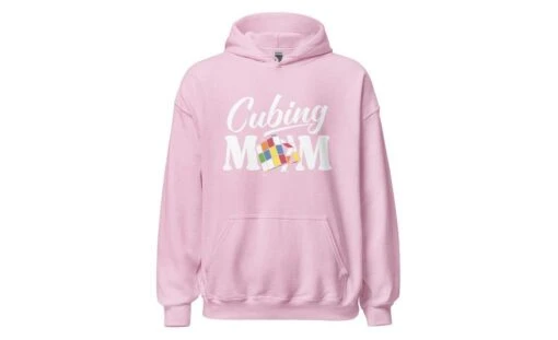 Cubing Mom V4 - Rubik's Cube Hoodie -Best Toy Store Cubing Mom V4 Rubiks Cube Hoodie Light Pink S 13