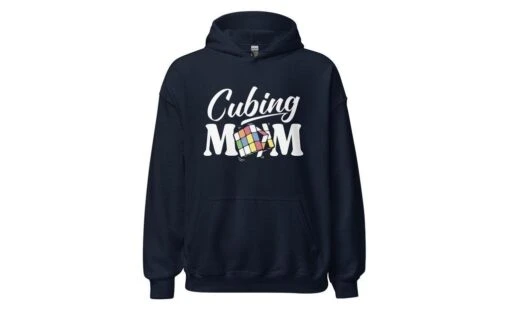 Cubing Mom V4 - Rubik's Cube Hoodie -Best Toy Store Cubing Mom V4 Rubiks Cube Hoodie Navy S 2