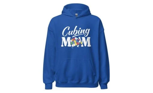 Cubing Mom V4 - Rubik's Cube Hoodie -Best Toy Store Cubing Mom V4 Rubiks Cube Hoodie Royal S 7