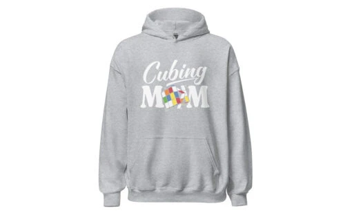 Cubing Mom V4 - Rubik's Cube Hoodie -Best Toy Store Cubing Mom V4 Rubiks Cube Hoodie Sport Grey S 11