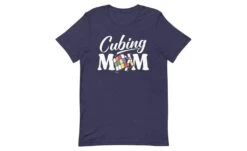 Cubing Mom V4 - Rubik's Cube Shirt -Best Toy Store Cubing Mom V4 Rubiks Cube Shirt Heather Midnight Navy XS 3