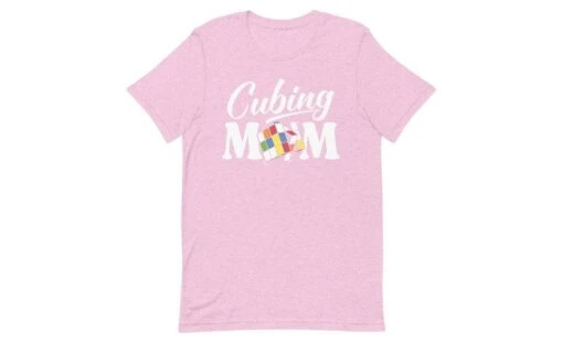 Cubing Mom V4 - Rubik's Cube Shirt -Best Toy Store Cubing Mom V4 Rubiks Cube Shirt Heather Prism Lilac XS 12