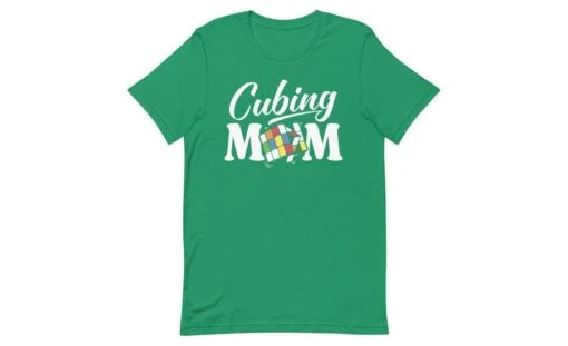 Cubing Mom V4 - Rubik's Cube Shirt -Best Toy Store Cubing Mom V4 Rubiks Cube Shirt Kelly XS 9