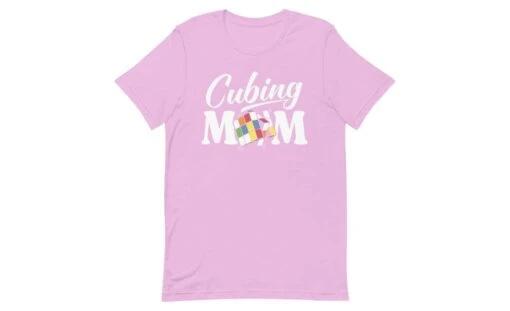 Cubing Mom V4 - Rubik's Cube Shirt -Best Toy Store Cubing Mom V4 Rubiks Cube Shirt Lilac S 13