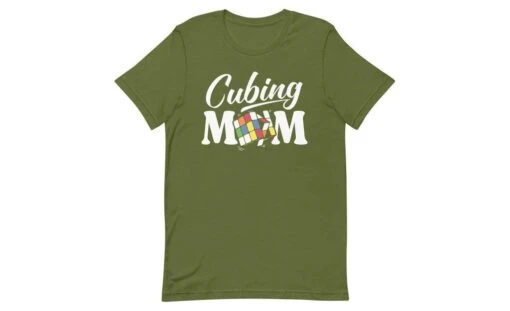 Cubing Mom V4 - Rubik's Cube Shirt -Best Toy Store Cubing Mom V4 Rubiks Cube Shirt Olive S 7