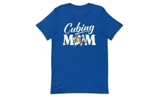 Cubing Mom V4 - Rubik's Cube Shirt -Best Toy Store Cubing Mom V4 Rubiks Cube Shirt True Royal S 5