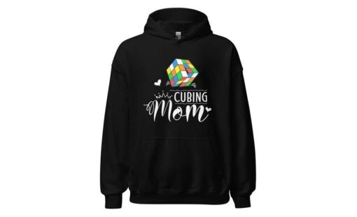 Cubing Mom V5 - Rubik's Cube Hoodie -Best Toy Store Cubing Mom V5 Rubiks Cube Hoodie Black S