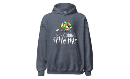 Cubing Mom V5 - Rubik's Cube Hoodie -Best Toy Store Cubing Mom V5 Rubiks Cube Hoodie Heather Sport Dark Navy S 8