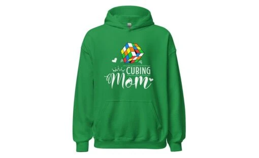 Cubing Mom V5 - Rubik's Cube Hoodie -Best Toy Store Cubing Mom V5 Rubiks Cube Hoodie Irish Green S 9