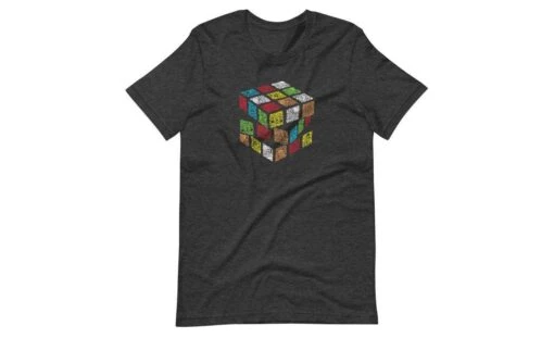 Doodle Cube - Rubik's Cube Shirt -Best Toy Store Doodle Cube Rubiks Cube Shirt Dark Grey Heather XS 4 e5470cc1 954a 40b5 9515 1a7b89aa2f11