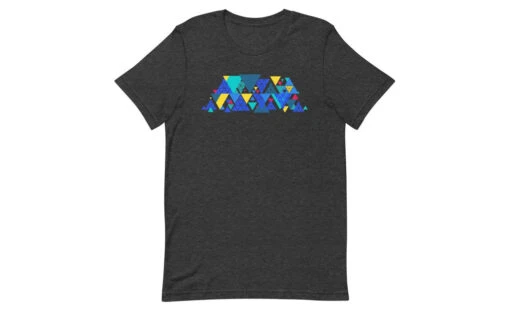 Geometric Pyraminx - Rubik's Cube Shirt -Best Toy Store Geometric Pyraminx Rubiks Cube Shirt Dark Grey Heather XS 4