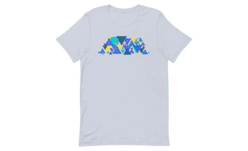 Geometric Pyraminx - Rubik's Cube Shirt -Best Toy Store Geometric Pyraminx Rubiks Cube Shirt Light Blue XS 10