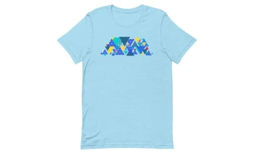 Geometric Pyraminx - Rubik's Cube Shirt -Best Toy Store Geometric Pyraminx Rubiks Cube Shirt Ocean Blue S 11