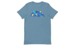 Geometric Pyraminx - Rubik's Cube Shirt -Best Toy Store Geometric Pyraminx Rubiks Cube Shirt Steel Blue S 7