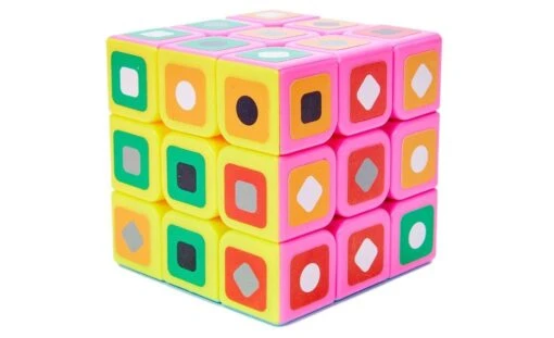 Grey 3x3 Bastinazo Cube (2 Versions) -Best Toy Store Grey 3x3 Bastinazo Cube 2 Versions Pink Blue Yellow 3