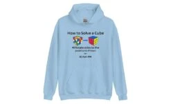 How To Solve A Rubik's Cube Hoodie (Light) -Best Toy Store How to Solve a Rubiks Cube Hoodie Light Light Blue S 2