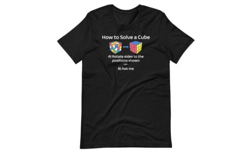 How To Solve A Rubik's Cube Shirt (Dark) -Best Toy Store How to Solve a Rubiks Cube Shirt Dark Black Heather XS