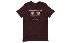 How To Solve A Rubik's Cube Shirt (Dark) -Best Toy Store How to Solve a Rubiks Cube Shirt Dark Oxblood Black S 3