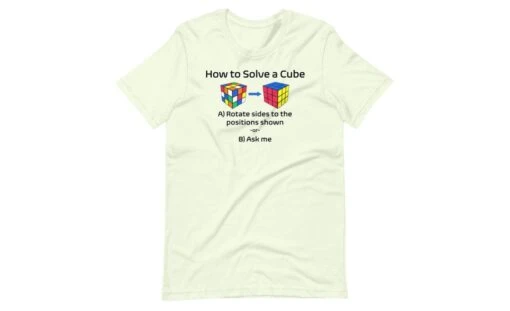 How To Solve A Rubik's Cube Shirt (Light) -Best Toy Store How to Solve a Rubiks Cube Shirt Light Citron XS