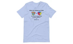 How To Solve A Rubik's Cube Shirt (Light) -Best Toy Store How to Solve a Rubiks Cube Shirt Light Heather Blue S 3