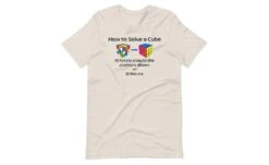 How To Solve A Rubik's Cube Shirt (Light) -Best Toy Store How to Solve a Rubiks Cube Shirt Light Heather Dust S 8