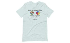 How To Solve A Rubik's Cube Shirt (Light) -Best Toy Store How to Solve a Rubiks Cube Shirt Light Heather Prism Ice Blue XS 9