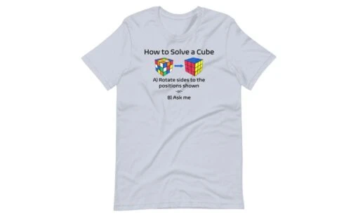 How To Solve A Rubik's Cube Shirt (Light) -Best Toy Store How to Solve a Rubiks Cube Shirt Light Light Blue XS 7