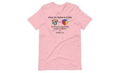 How To Solve A Rubik's Cube Shirt (Light) -Best Toy Store How to Solve a Rubiks Cube Shirt Light Pink S 5