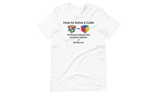 How To Solve A Rubik's Cube Shirt (Light) -Best Toy Store How to Solve a Rubiks Cube Shirt Light White XS 12