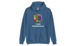 I Cube Periodically - Rubik's Cube Hoodie -Best Toy Store I Cube Periodically Rubiks Cube Hoodie Indigo Blue S 5