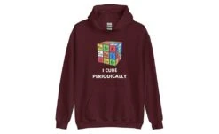 I Cube Periodically - Rubik's Cube Hoodie -Best Toy Store I Cube Periodically Rubiks Cube Hoodie Maroon S 4