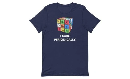 I Cube Periodically - Rubik's Cube Shirt -Best Toy Store I Cube Periodically Rubiks Cube Shirt Navy XS 3