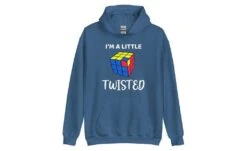 I'm A Little Twisted - Rubik's Cube Hoodie -Best Toy Store Im a Little Twisted Rubiks Cube Hoodie Indigo Blue S 13