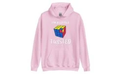 I'm A Little Twisted - Rubik's Cube Hoodie -Best Toy Store Im a Little Twisted Rubiks Cube Hoodie Light Pink S 17