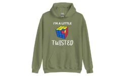 I'm A Little Twisted - Rubik's Cube Hoodie -Best Toy Store Im a Little Twisted Rubiks Cube Hoodie Military Green S 14