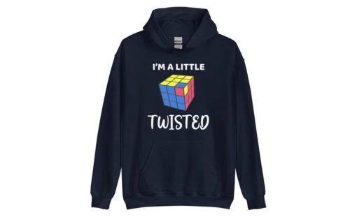 I'm A Little Twisted - Rubik's Cube Hoodie -Best Toy Store Im a Little Twisted Rubiks Cube Hoodie Navy S 10