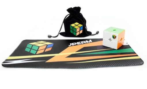 JPerm Speed Cuber Bundle -Best Toy Store JPerm Speed Cuber Bundle JPerm MGC 2x2 Magnetic JPerm Mini Mat 2022 JPerm Cube Bag Black