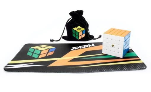 JPerm Speed Cuber Bundle -Best Toy Store JPerm Speed Cuber Bundle JPerm MGC 5x5 Magnetic JPerm Mini Mat 2022 JPerm Cube Bag Black 5