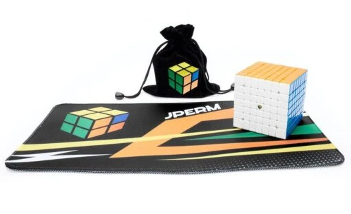 JPerm Speed Cuber Bundle -Best Toy Store JPerm Speed Cuber Bundle JPerm MGC 7x7 Magnetic JPerm Mini Mat 2022 JPerm Cube Bag Black 7