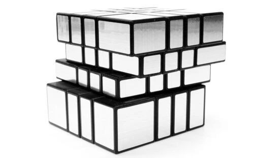 Lee Mirror (4x4) Cube -Best Toy Store Lee Mirror 4x4 Cube Black Silver Stickers 2